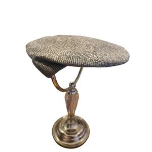 Brooks Brothers Tweed Wool Paperboy‎ Flat Hat Men's Size M Adjustable Back